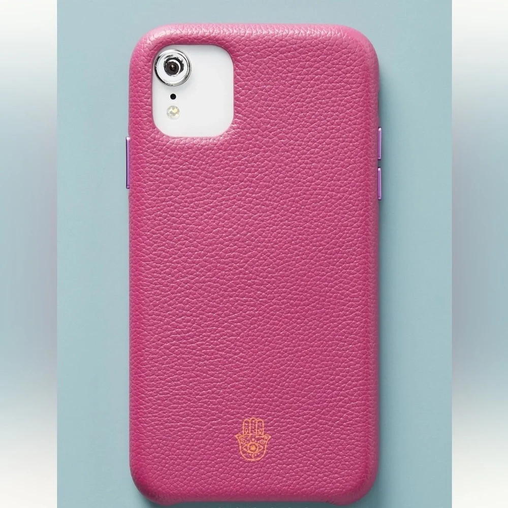 ⛱️Anthropologie - Pink Hamsa Faux Leather iPhone Case - 11/11 Pro